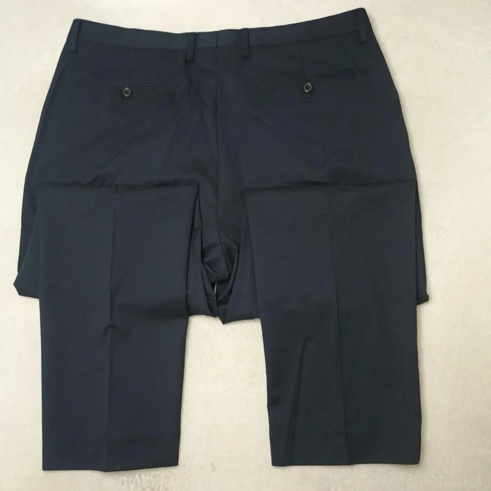 Banana Republic Pants Men 36x30 Blue Dress Slim 120s Marzotto Wool Suit Work
